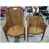 Image 1 : PAIR OF ANTIQUE HEAVILY CARVED WEDDING CHAIRS
