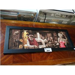 FRAMED CELEBRITY PRINT INCLUDING ELVIS, MARILYN MONROE, JAMES DEAN AND MORE