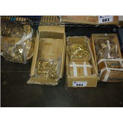 1750 SETS OF TEARDROP BRASS HINGES AND CLASPS