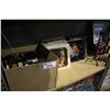Image 2 : SHELF OF VINYL RECORDS AND CANDELABRA