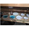 Image 2 : DISHWARE SHELF INCLUDING OCEAN THEMED PLATES, DECOR AND MORE