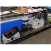 Image 2 : SHELF INCLUDING COOLERS, EPSON PRINTER, TARP, TOOLS AND MORE