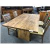 Image 1 : TRADITIONAL KNOTTY PINE 6' X 3' DINING TABLE WITH 4 PADDED DINING CHAIRS