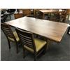 Image 2 : TRADITIONAL KNOTTY PINE 6' X 3' DINING TABLE WITH 4 PADDED DINING CHAIRS