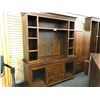 Image 1 : TRADITIONAL STYLE WALNUT 7' X 7' "MORGAN" ENTERTAINMENT CENTRE