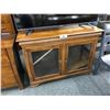 Image 1 : TRADITIONAL WALNUT "MORGAN" DOUBLE GLASS DOOR CONSOLE STAND