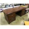 Image 1 : RED CHERRY TRADITIONAL 6' DOUBLE PEDESTAL DESK