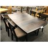 Image 1 : AMELIA 6' X 3' BUTTERFLY STORAGE LEAF TABLE WITH 4 MATCHING SOLID WOOD DINING CHAIRS
