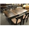 Image 2 : AMELIA 6' X 3' BUTTERFLY STORAGE LEAF TABLE WITH 4 MATCHING SOLID WOOD DINING CHAIRS