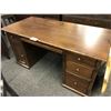 Image 1 : TRADITIONAL WALNUT 5' WRITING DESK COMES WITH MATCHING MIRROR
