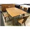 Image 1 : AMELIA LIGHT WALNUT 6' X 3' DINING TABLE WITH 5 MATCHING DINING CHAIRS