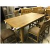 Image 1 : COUNTRY COTTAGE 6' X 3' DINING TABLE, WITH LEAF, WITH SET OF 5 MATCHING PADDED DINING CHAIRS