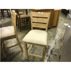 WEATHERED OAK PADDED MID HEIGHT CHAIR