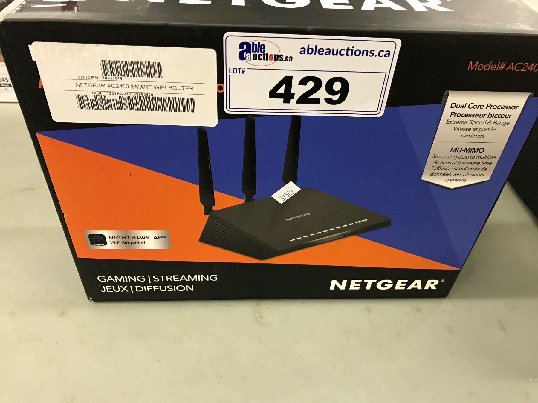 NETGEAR NIGHTHAWK AC2400 DUAL CORE PROCESSOR WIFI ROUTER