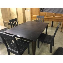 DARK WOOD 8' X 3' DINING ROOM TABLE WITH 2 LEAFS