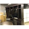 Image 1 : DARK WOOD 8.5' X 7.5' TV CONSOLE/ENTERTAINMENT STAND