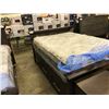 Image 1 : DARK WOOD QUEEN BED FRAME WITH UNDER BED DRAWERS