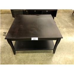 DARK WOOD 3' X 3' COFFEE TABLE