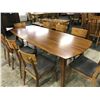 Image 1 : CHERRY 6' X 3' DINING TABLE WITH 8 MATCHING BENT WOOD PADDED DINING CHAIRS