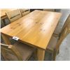 Image 1 : 5' SOLID WOOD LIGHT CHERRY DINING TABLE WITH OPEN BOOK CASE