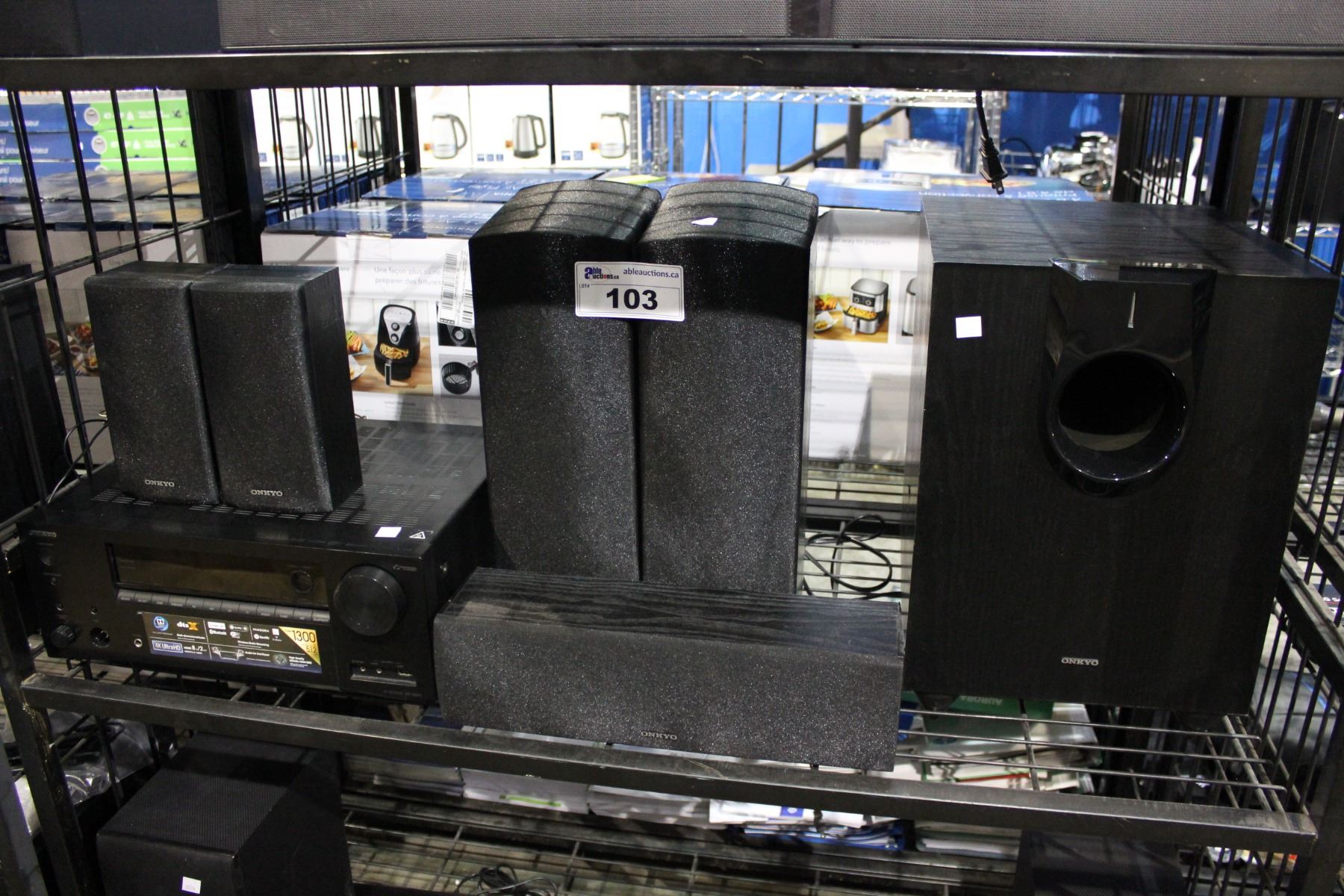 ONKYO HT-R695 AV RECEIVER WITH ONKYO SPEAKERS AND SUBWOOFER - Able Auctions