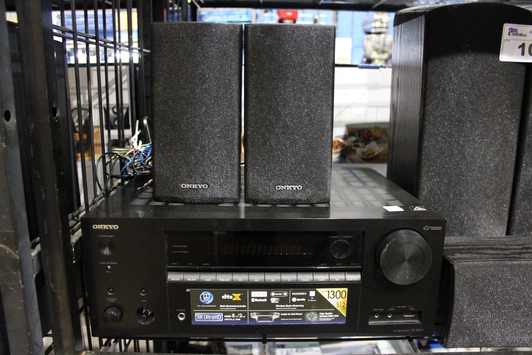 ONKYO HT-R695 AV RECEIVER WITH ONKYO SPEAKERS AND SUBWOOFER