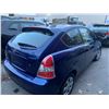 Image 2 : 2009 HYUNDAI ACCENT, 2DR HATCHBACK, BLUE, VIN # KMHCN35C09U120725