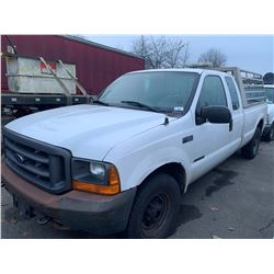 2000 FORD F350 SUPERDUTY, WHITE, 2DRPU, GAS, AUTOMATIC, VIN#1FTSX30F4YED28918, 260,700KMS, RD,TW,