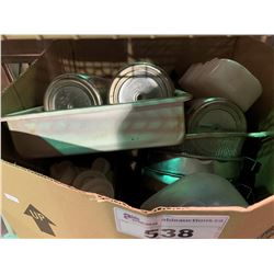 BOX OF ASSORTED COOKING UTENSILS & SIFTERS