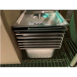 LOT OF LARGE STAINLESS STEEL INSERT TRAYS