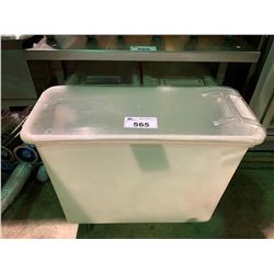 3 MOBILE PLASTIC STORAGE BINS