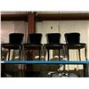 Image 1 : 4 BLACK ORNATE DINING CHAIRS