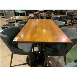 WOOD & METAL 60" X 32" RESTAURANT GRADE TABLE