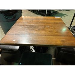 WOOD & METAL 32" X 32" RESTAURANT GRADE TABLE