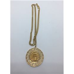 14K CHAIN (30") W/ 18K PENDANT