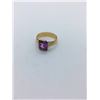 Image 1 : 23K LADIES' RING W/ MAUVE STONE