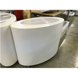 WHITE OVAL ILLUMINATED COUNTER