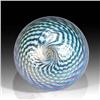Image 2 : Abelman 2004 Aqua Iridescent Swirl Paperweight