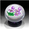 Image 2 : Ken Rosenfeld 2000 Mini Purple Iris Paperweight