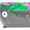 Image 3 : Ken Rosenfeld 2000 Mini Purple Iris Paperweight