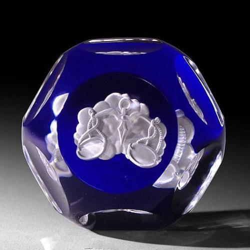 Baccarat Libra Zodiac Sulphide Paperweight