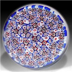 Italian Murano Close Millefiori Paperweight