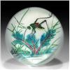 Image 1 : Chinese Low-domed Painted Grasshopper Paperweight