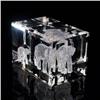 Image 2 : Laser Light Elephant Walk Crystal Paperweight