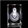 Image 2 : Laser Light Interlocking Rings Laser Paperweight