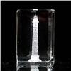 Image 1 : Laser Light Lighthouse Crystal Paperweight