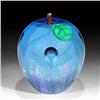 Image 1 : Orient & Flume Translucent Blue Apple Paperweight