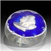Image 2 : Antique Sulphide Cameo Woman Paperweight