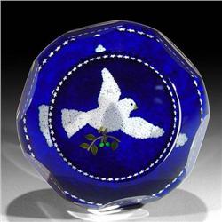 Perthshire 1991 Christmas Turtle Dove Paperweight
