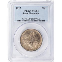 1925 Stone Mountain Commemorative Half Dollar Coin PCGS MS64